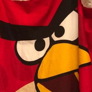 Angry Bird Graphic Red shower curtain